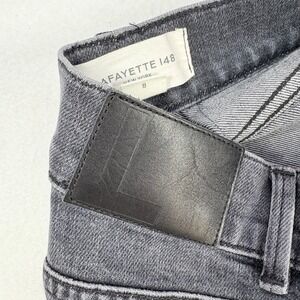 LAFAYETTE 148 NY Watts Womens Gray Denim‎ Straight Leg Jeans Classic Size 8